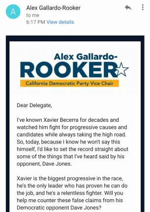 Photo provided by e-mail blast from the Alex Rooker Campaign.