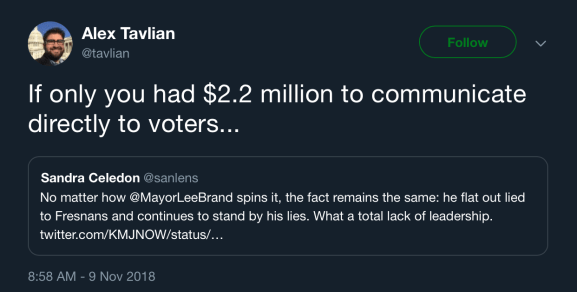 Screenshot from Alex Tavlian's Twitter account. Provided by Twitter.